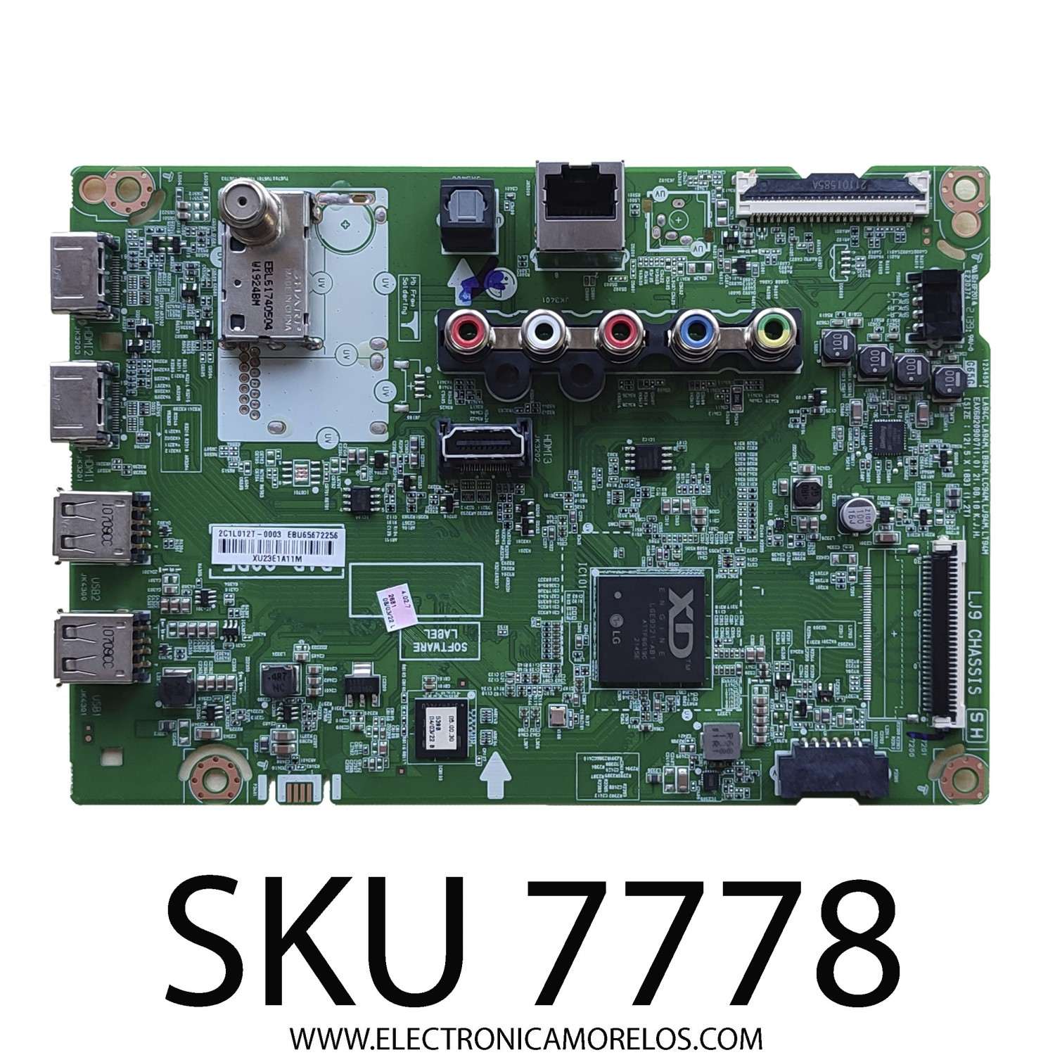 MAIN PARA TV LG / NUMERO DE PARTE EBU65672256 / EAX68209007(1.0) / 2C1L012T-0003 / XU23E1A11M / MODELO 32LM
